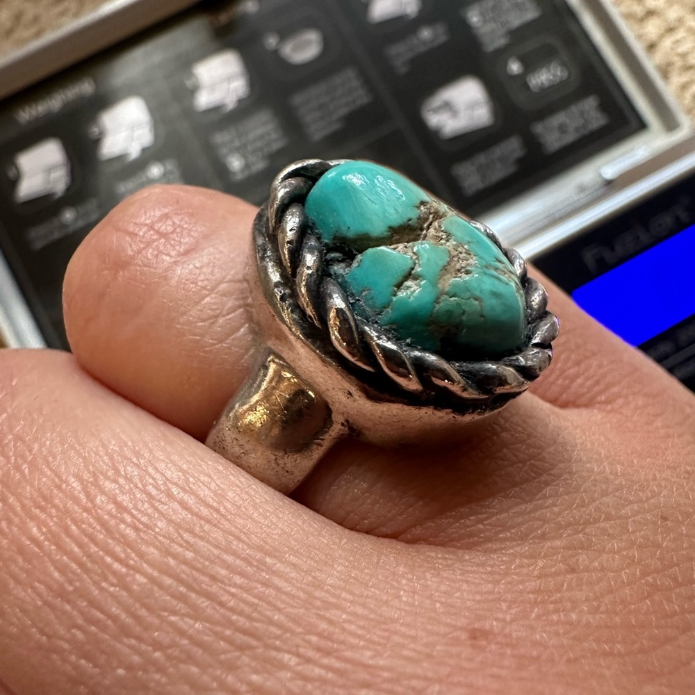 Vintage Sterling Silver Turquoise Native American Ring